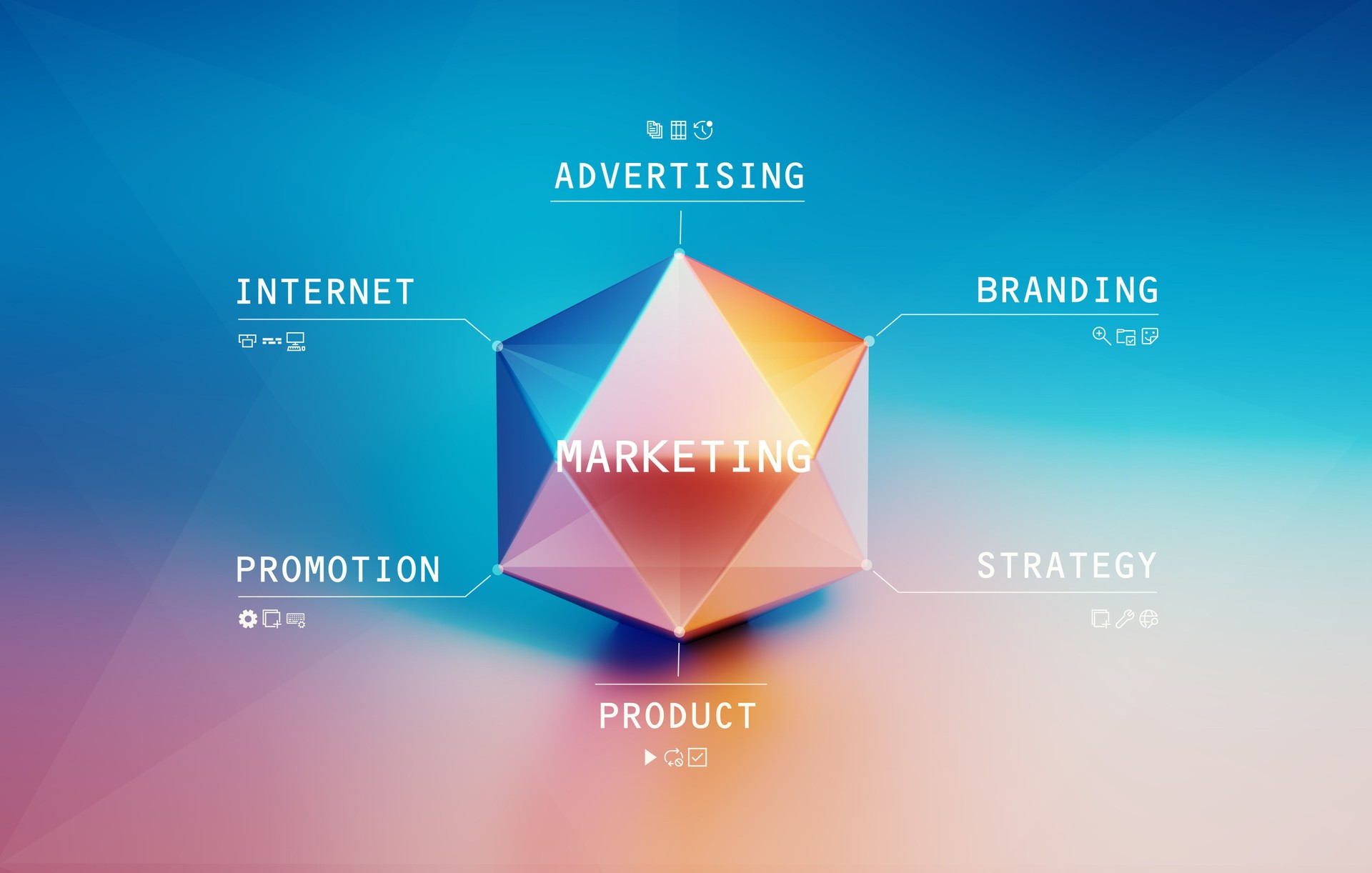 Marketing Prism On White Background